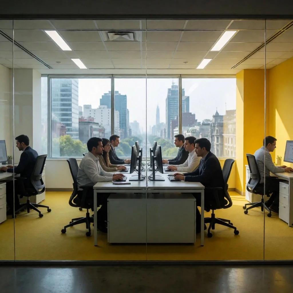 Equipo editorial de Zybrolane Juegos trabajando en oficinas de la Ciudad de México